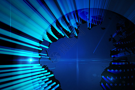 数字地球背景未来派技术世界全球国际计算机绘图范围蓝色黑色图片
