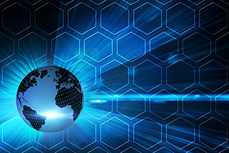 数字地球背景黑色计算机国际全球绘图未来派范围世界蓝色技术图片