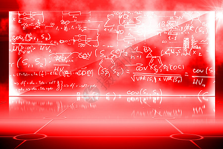 未来技术接口 未来技术界面方程红色未来派数字绘图数学写作公式计算机功能图片