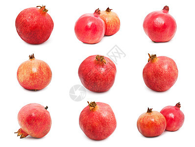 石榴异国水果白色红色种子营养热带食物甜点农业图片
