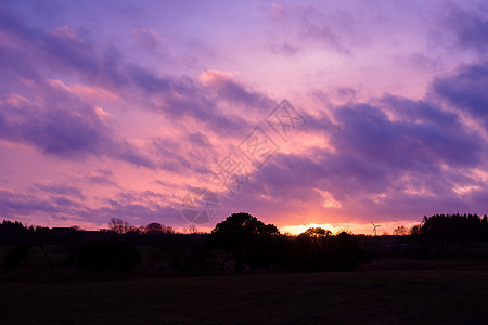 紫紫天空农村场地天气场景地平线橙子季节日落情绪森林图片