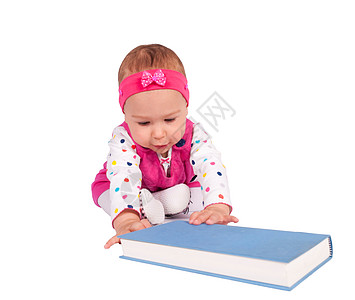 婴儿和书本图片
