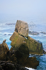 岩石海岸线支撑波纹冲浪石头环境海岸地球码头海浪图片