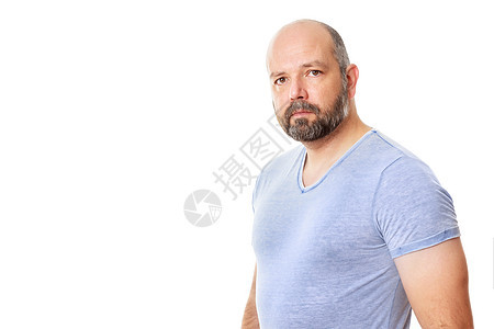 长胡子的男人身体头发成人微笑肌肉蓝色眼睛白色胡须棕色图片
