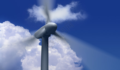 风风涡轮科学环境蓝色生态水平天空风车技术力量白色图片