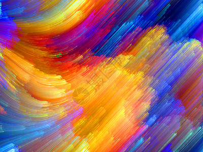 丰富多彩的能源漩涡调色板光谱渲染帆布旋转曲线艺术品橙子条纹图片