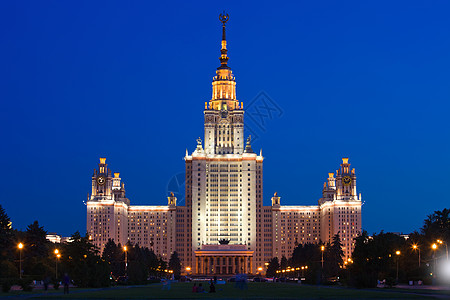 莫斯科国立大学建筑学联盟建筑尖塔城市景观摩天大楼母校教育科学图片
