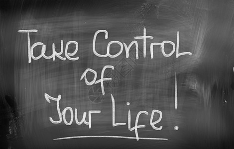 控制你的生命概念成功教育快乐心理学职业动机投资粉笔创新健康图片