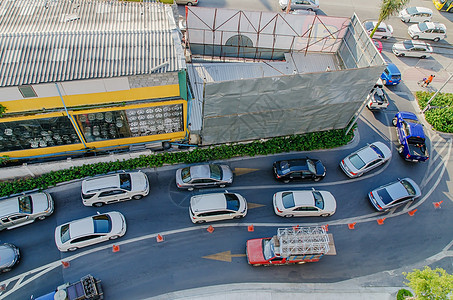 繁忙道路交通运动速度出租车高峰时间运输天际中心车辆图片