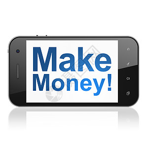 金融概念 在智能手机上赚钱咨询交易电话企业公司生意领导成就药片项目图片