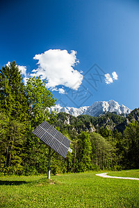 太阳能路灯太阳能板面板行星力量光伏科学星星小说高科技蓝色地球背景