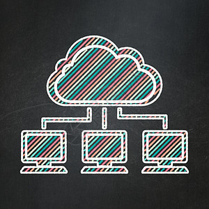云层技术概念 黑板幕下的云网网络学习局域网桌面粉笔创新网站木板软件教育图片