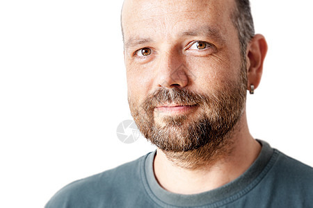 长胡子的男人身体眼睛成人头发微笑白色肌肉男性皮肤棕色图片