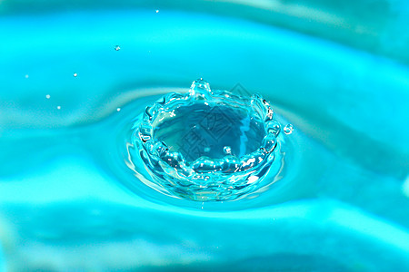 水滴特写雨滴圆圈海浪动画液体蓝色波纹气泡反射涟漪图片