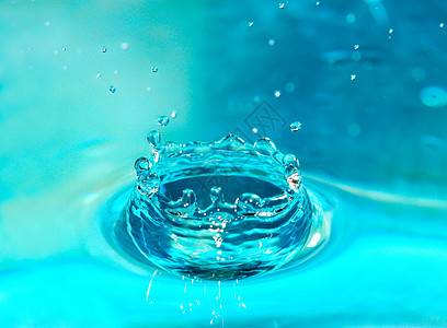 水滴特写运动波纹海浪涟漪液体环境蓝色动画反射圆圈图片