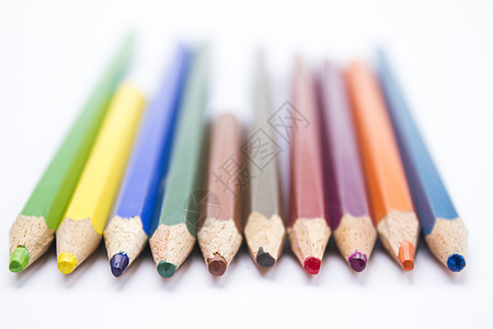 彩色笔教育创造力光谱橙子工具素描蜡笔铅笔绘画紫色图片