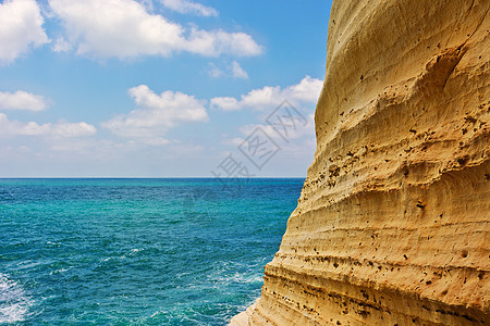 海景海浪天空热带土地悬崖地标石头支撑港口旅游图片