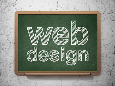 Web 设计概念 黑板背景上的网络设计课堂网页绿色世界白色数据互联网网站教育粉笔图片
