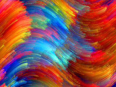 彩色传播调色板笔触艺术运动曲线纤维橙子墙纸湍流条纹图片