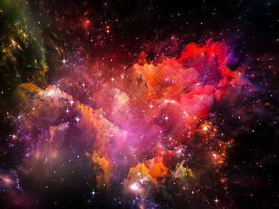 色彩爆炸色彩多彩的空间墙纸星云小说外星人科学辉光物理设计渲染宏观世界背景