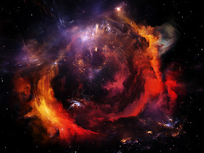 色彩多彩星云星系宇宙辐射天文学外星人天空物理学气体渲染科幻图片