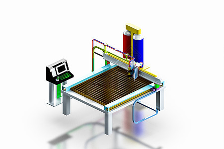 3D型工业等离子切割机模型图片