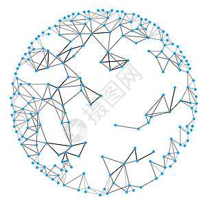 由连接构成的球体全球团体网格朋友们金属团队联盟蓝色白色插图图片