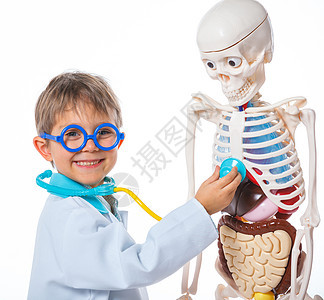小医生兽医野兔家庭骨骼儿科职业幸福衣服童年男性图片
