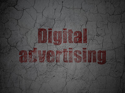 营销概念 关于墙壁背景的数码广告宣传插图战略网络古董产品市场水泥销售风化公关图片