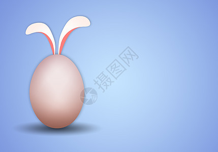 有兔子耳朵的鸡蛋图片