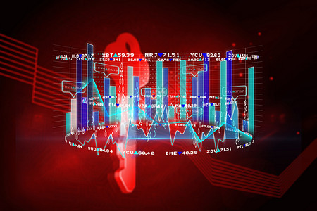 商业界面综合图像E数据数字保护钥匙辉光图表绘图计算市场安全图片