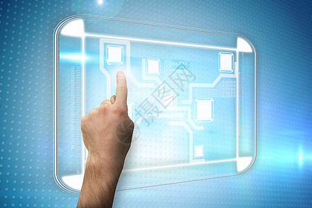 手指的复合图像科技计算数字计算机技术绘图界面电脑蓝色手势图片
