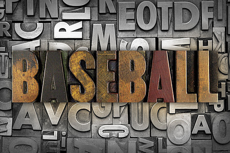 垒球运动木头海报字母棒球凸版团队墨水场地系列图片