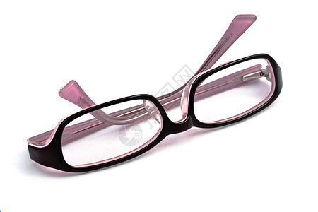 美丽的眼镜塑料阅读黑色玻璃粉色框架光学白色金属验光师图片