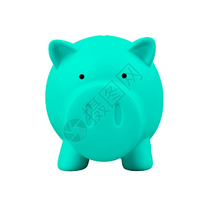 白色背景的小猪银行工作粉色投资财政商业小猪插图背景图片