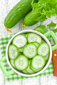 黄瓜厨房蔬菜饮食食物团体沙拉圆圈养分收成烹饪图片