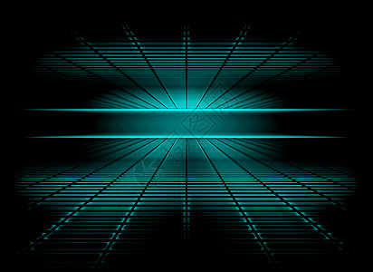 空间网格青色技术地平线黑色创造力射线商业互联网插图科学图片