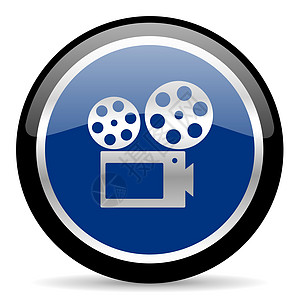 电影图标娱乐蓝色摄影手机商业导演视频按钮互联网圆圈图片