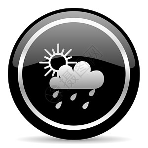 雨雨图标气氛网络气候黑色多云晴雨表天气电脑手机按钮图片