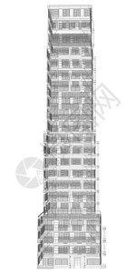 高精密的建筑结构 电线框架金属纬度技术城市网格草图绘画建筑学公司艺术图片
