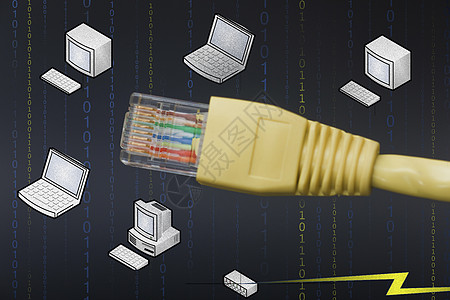 计算机网络电缆RJ45金属店铺通讯技术全球电话电缆电脑宏观电话线图片