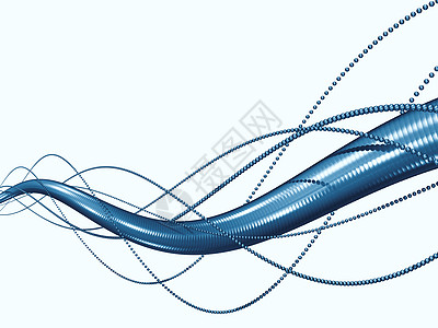 蓝螺旋数学设计粒子蓝色纽带渲染旋转实验室元素科学图片