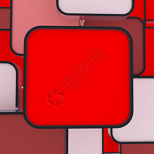 空白抽象的红色框商业展示帆布屏幕控制板横幅店铺营销贸易盒子图片