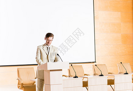 男发言者设备商务办公室扬声器讲话会议木板训练成功研讨会图片