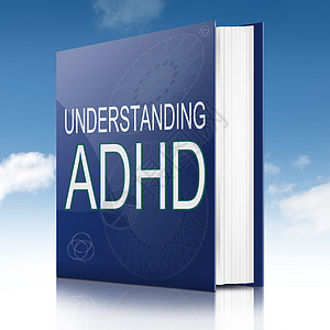 ADHD 概念蓝色缩写发育注意力学习指导天空治疗赤字帮助图片