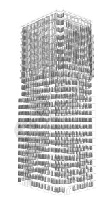 高精密的建筑结构 电线框架项目工程插图网格建筑学蓝图市中心互联网城市技术图片