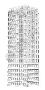 高精密的建筑结构 电线框架蓝图金属技术项目原理图商业网络草图建筑学生长图片