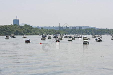 船舶停泊在河船上的游艇上的船只活动海浪摩托艇港口发动机海岸力量乐趣假期巡航图片