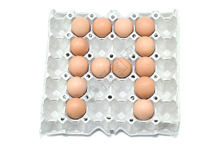 A 白背景上的鸡蛋字母表图片
