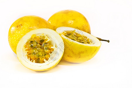 激情果热情食物甜点白色果汁热带营养种子饮食黄色图片